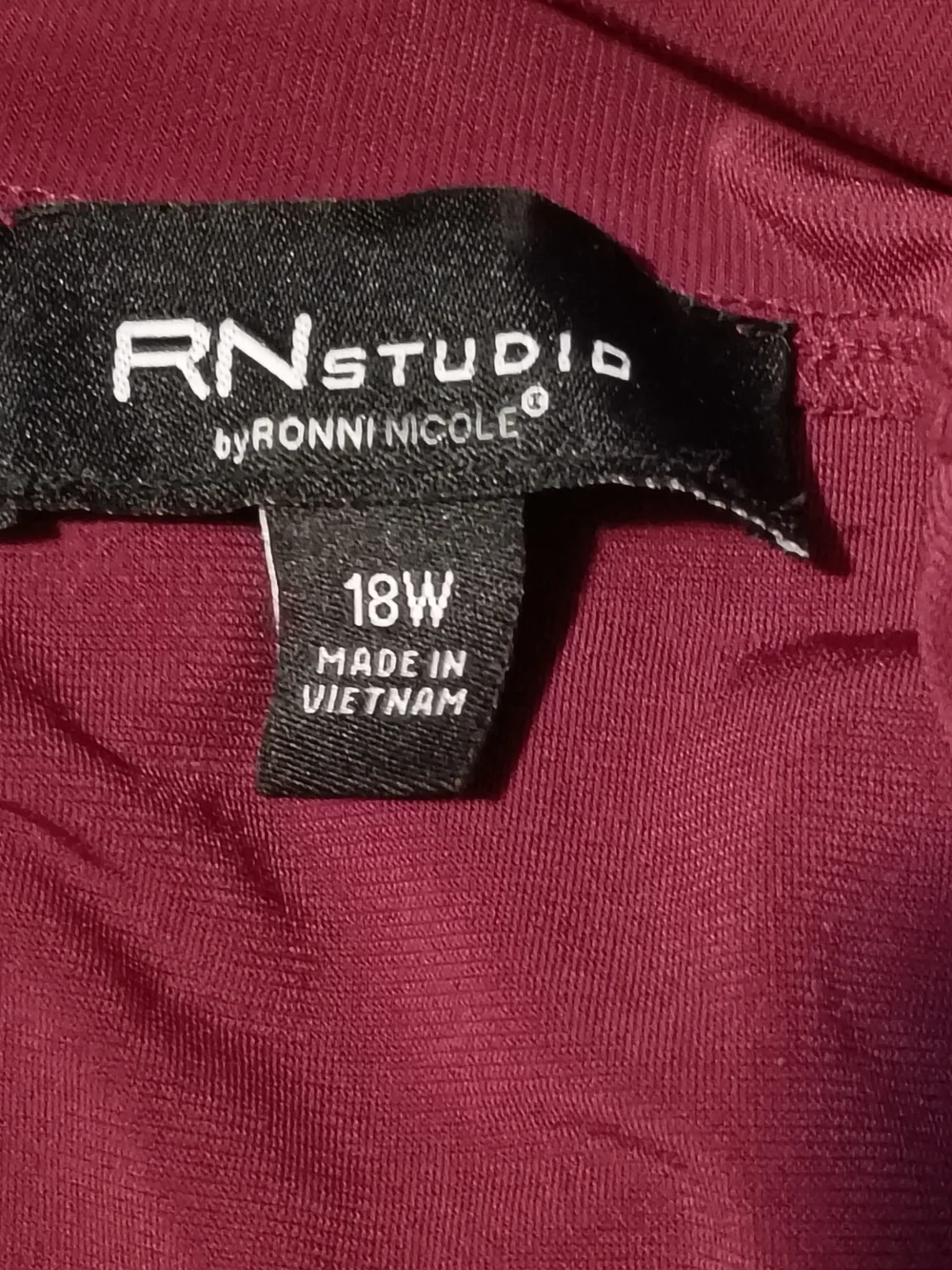 Women’s Open-Front Burgundy Polyester Cardigan